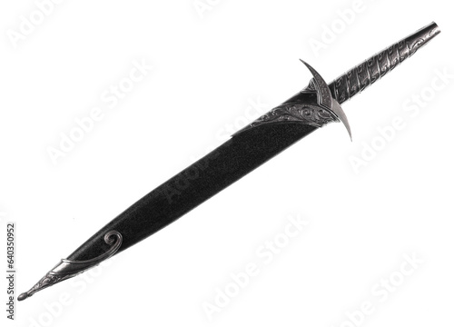 ancient combat sword isolated on white background