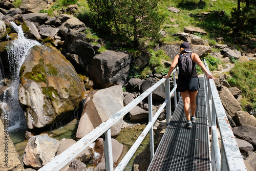 Woman trekking in the mountain