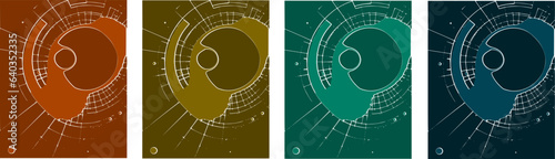 Vektor Set Cyberspace Hintergründe