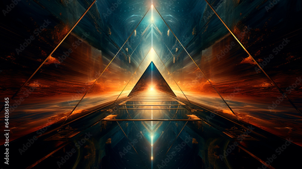 Naklejka premium illustration of time travel, a sci-fi shot depicting other spaces and times, Generative AI
