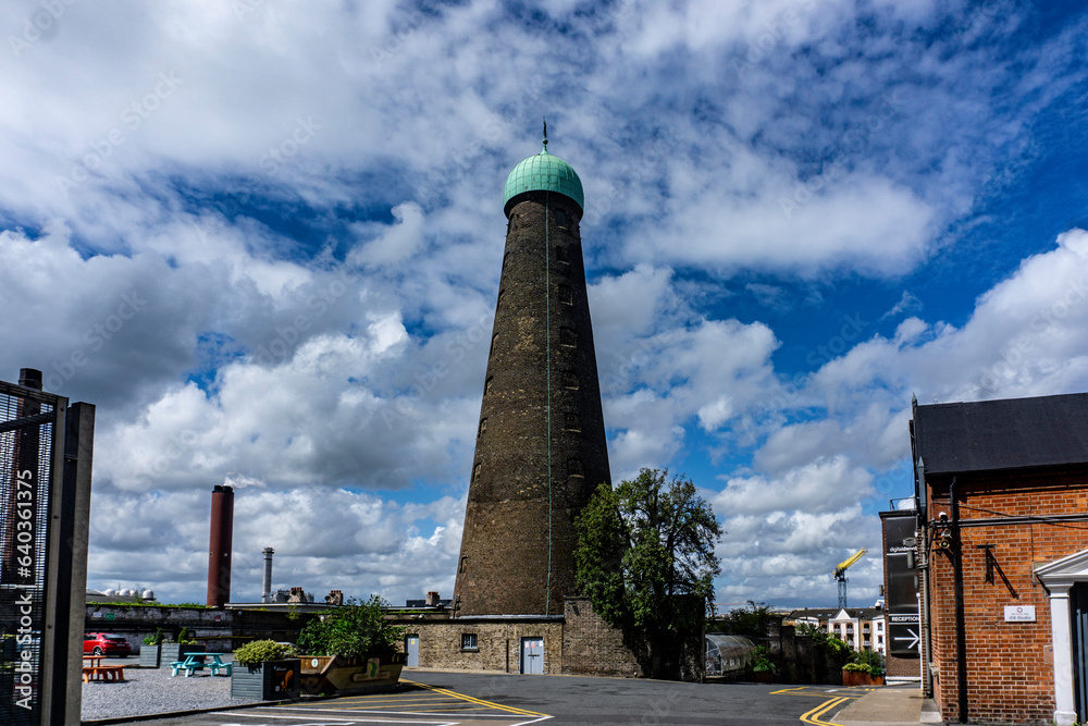 St Patricks Tower, in Thomas Street Dublin, Ireland. Built in 1757 it was originally part of Roe Distillery  it is now part of Dublins Digital  Hub.