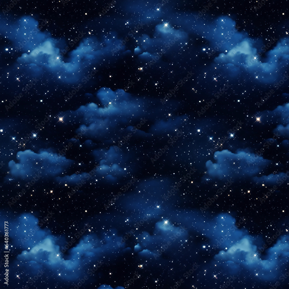 Repeating background pattern of a stary night 1