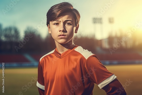 Young football player. Generate Ai