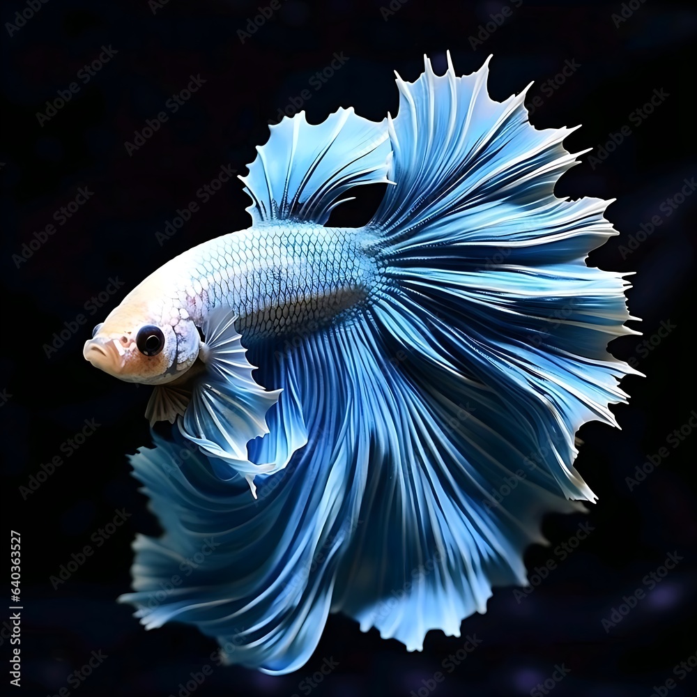 Fototapeta premium Blue Rare tiger fish in aquarium