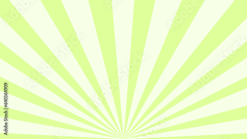 Green retro background with rays
