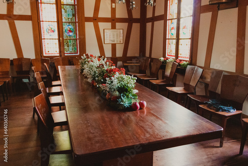 antique wooden dining room design