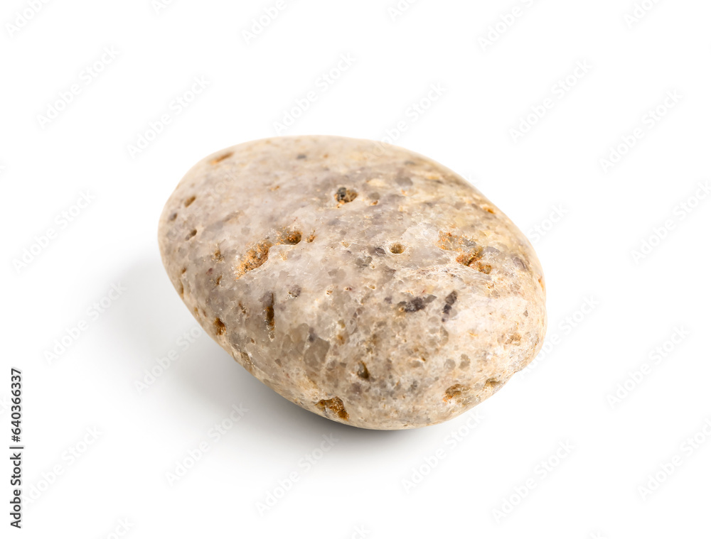 Pebble stone on white background