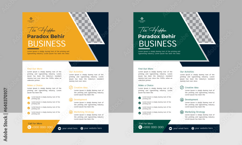 Creative Modern Business Multipurpose Brochure Template Design, VectorTemplate Design In A4 Size.
