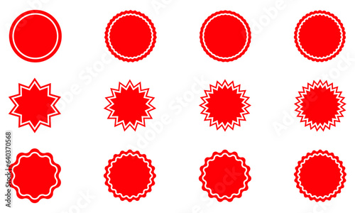 Price tags set. Stickers Labels Tags Ribbons vector