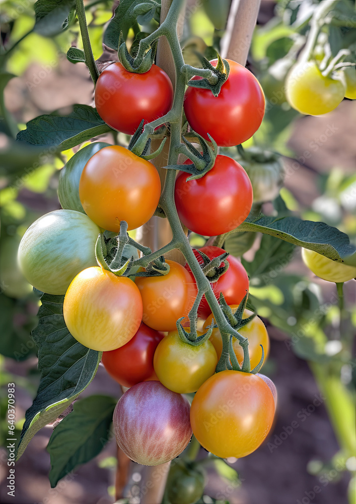 harvest of tomatoes