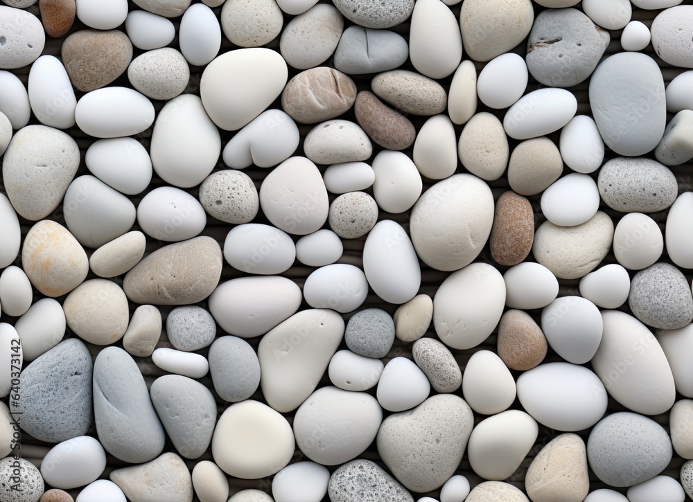 A backdrop showcasing the inherent elegance of river rock pebbles, meticulously smoothed by nature's touch. This pattern exudes a sense of organic refinement. SEAMLESS PATTERN. SEAMLESS WALLPAPER. A backdrop showcasing the inherent elegance of river rock pebbles, meticulously smoothed by nature's touch. This pattern exudes a sense of organic refinement. SEAMLESS PATTERN. SEAMLESS WALLPAPER.