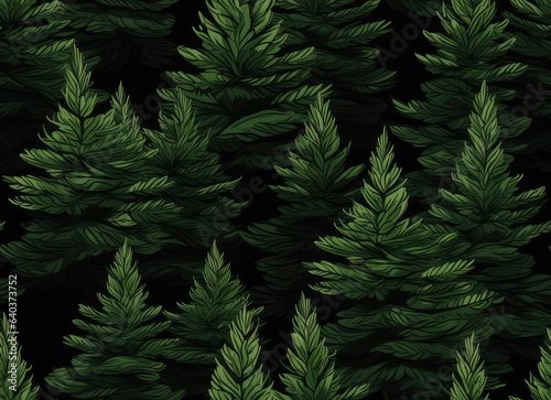 A festive background featuring the textured elegance of spruce branches from a Christmas tree  exuding the enchanting spirit of the holiday season. SEAMLESS PATTERN. SEAMLESS WALLPAPER.