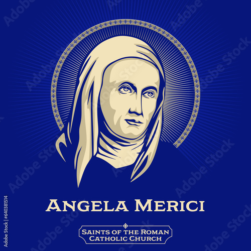 Catholic Saints. Angela Merici (1474-1540) was an Italian religious educator who is honored as a saint by the Catholic Church.