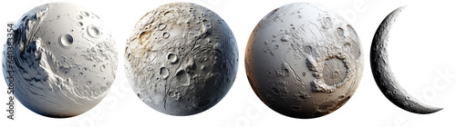 Fotografiet Moon realistic view and texture 3d render