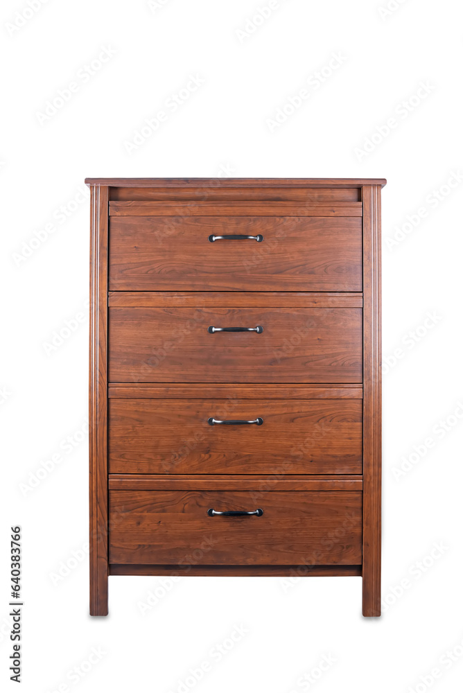 Brown closet on a white isolated background
