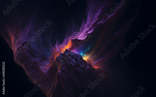 Colorful abstract nebula gas