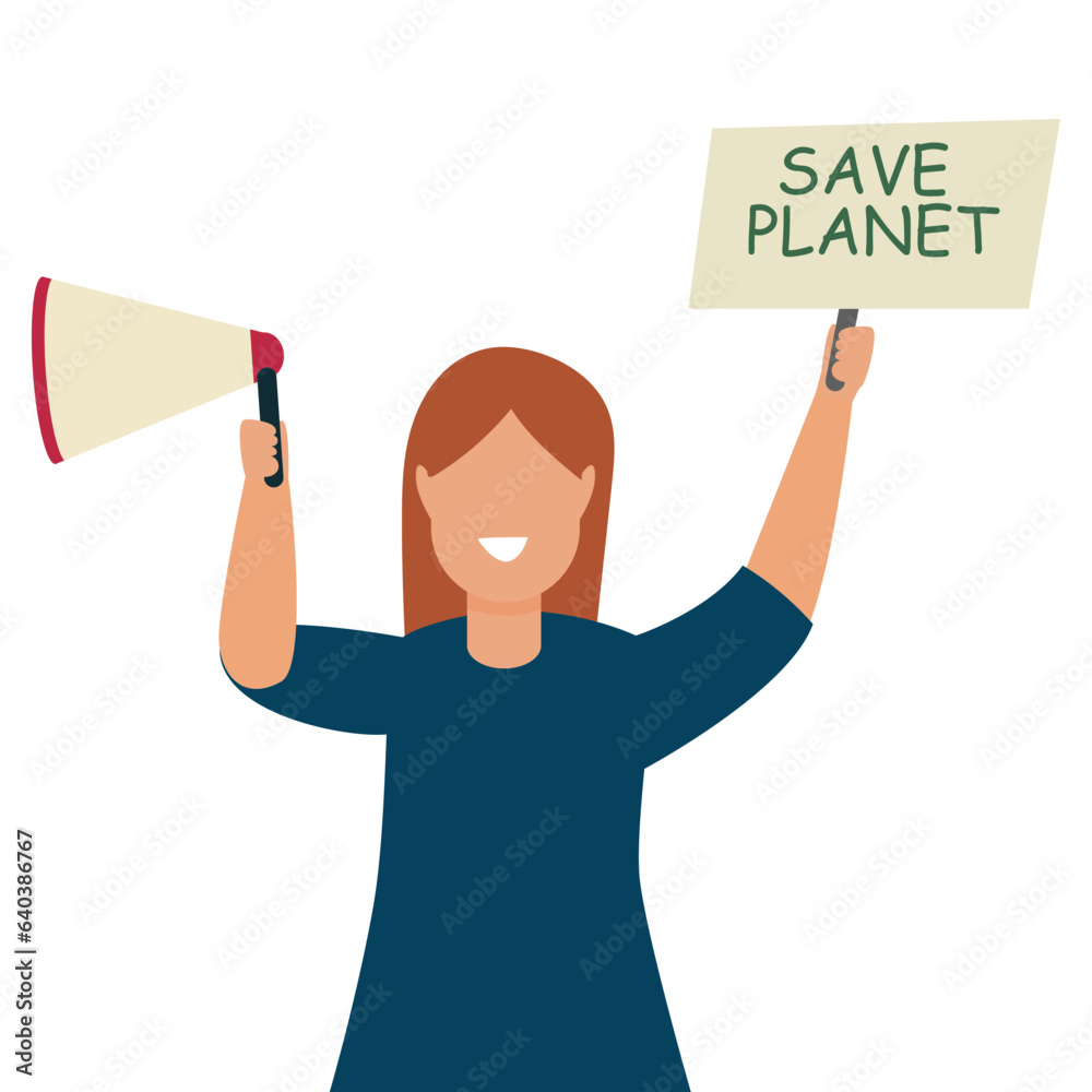 Stop climate change. Nature fighter. Young man protesting for the planet. Stop climate change. Nature fighter. Young man protesting for the planet.