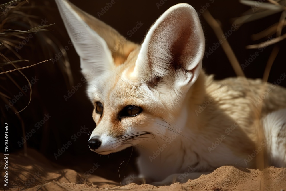 Obraz premium Fennec fox This species of fox. Generative AI