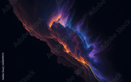 Colorful abstract nebula gas