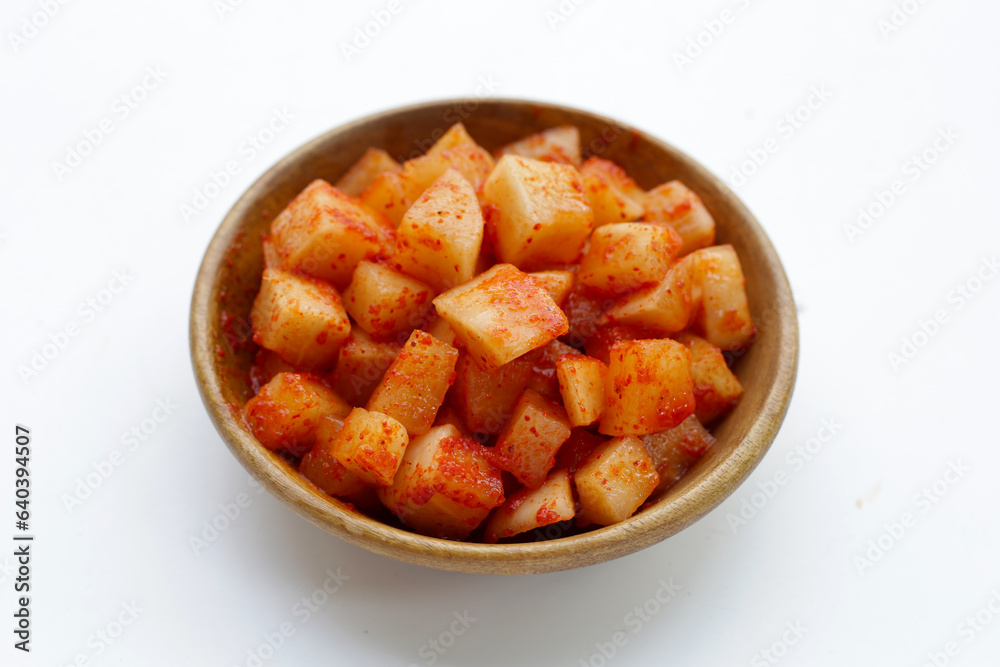 Daikon Kimchi. Tasty and spicy Daikon Kimchi. Tasty and spicy