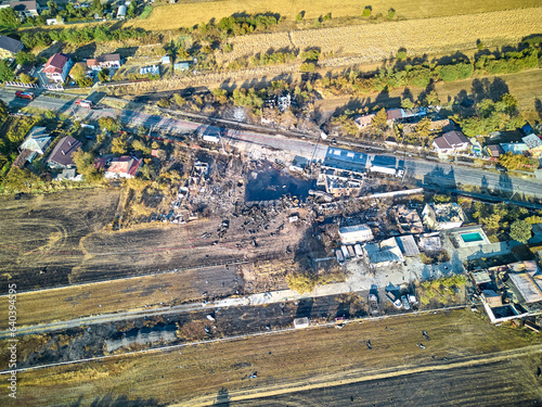 The ruins left from the Crevedia explosion (Romania). © Seneca