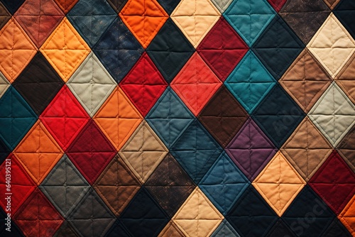 Colorful quilted quilted fabric as a background texture