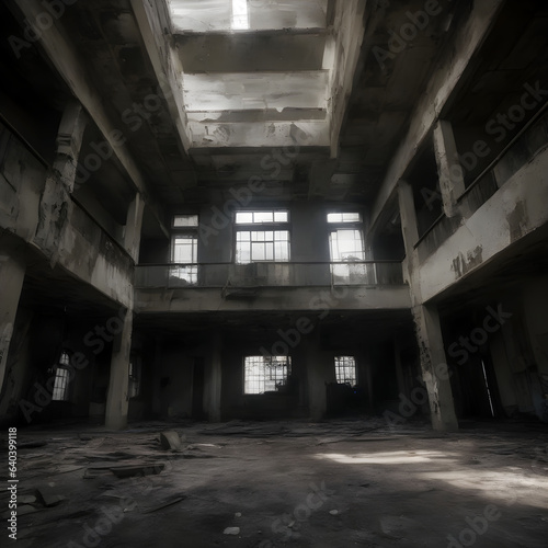  Urban exploration with a shot of an abandoned buildings interior. Generative Ai  © Cynthia