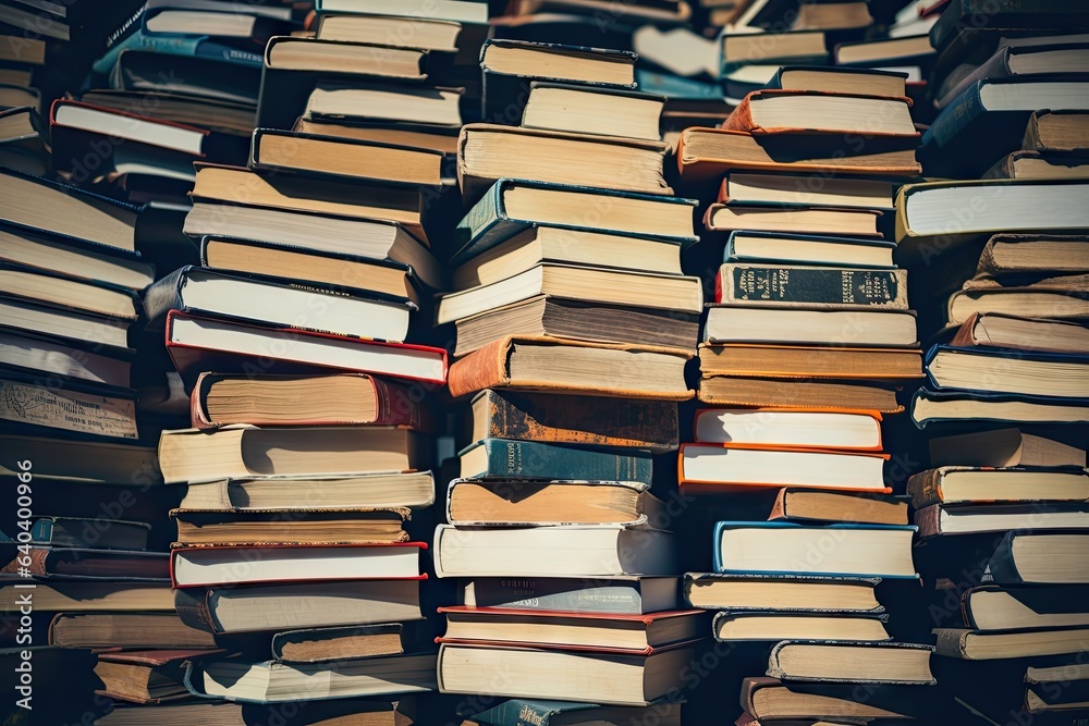 many books are placed in piles Generative AI many books are placed in piles Generative AI
