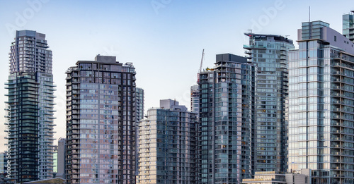 High-rise Apartment Buildings in Downtown Vancouver  British Columbia  Canada