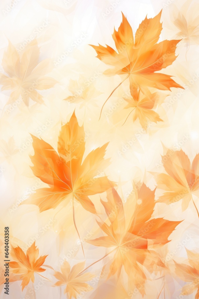 Autumn falling leaves natural background