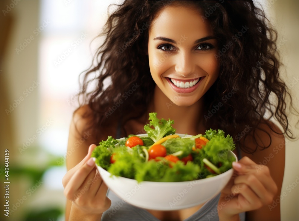 Beautiful girl with healthy food Beautiful girl with healthy food