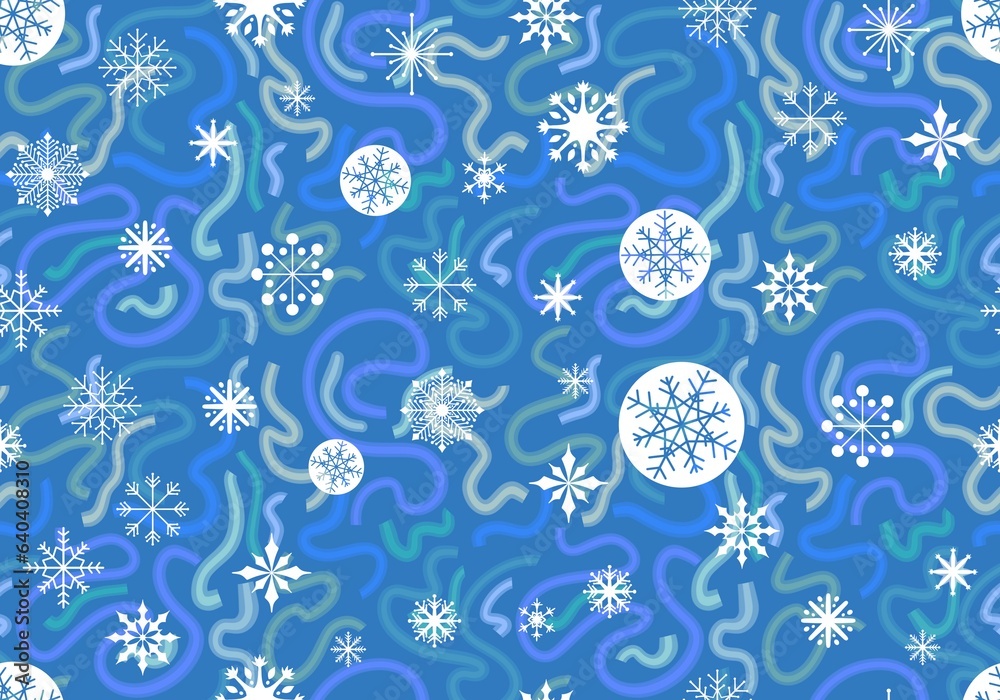 Christmas snowflakes seamless ice geometric pattern for winter wrapping paper and fabrics and linens and kids Christmas snowflakes seamless ice geometric pattern for winter wrapping paper and fabrics and linens and kids