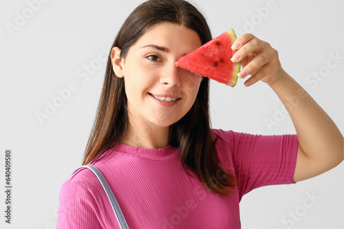 Young woman with fresh wate...
