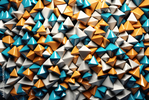 abstract background with triangles, Background with abstract 3D triangles