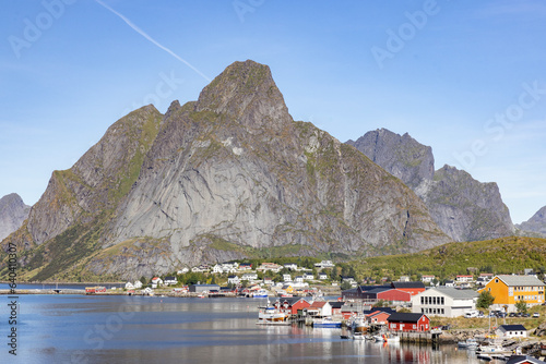 Gravdalsbukta - Reine is a settlement and fishing village in Moskenes municipality, in Lofoten,Nordland county.Norway,Europe photo