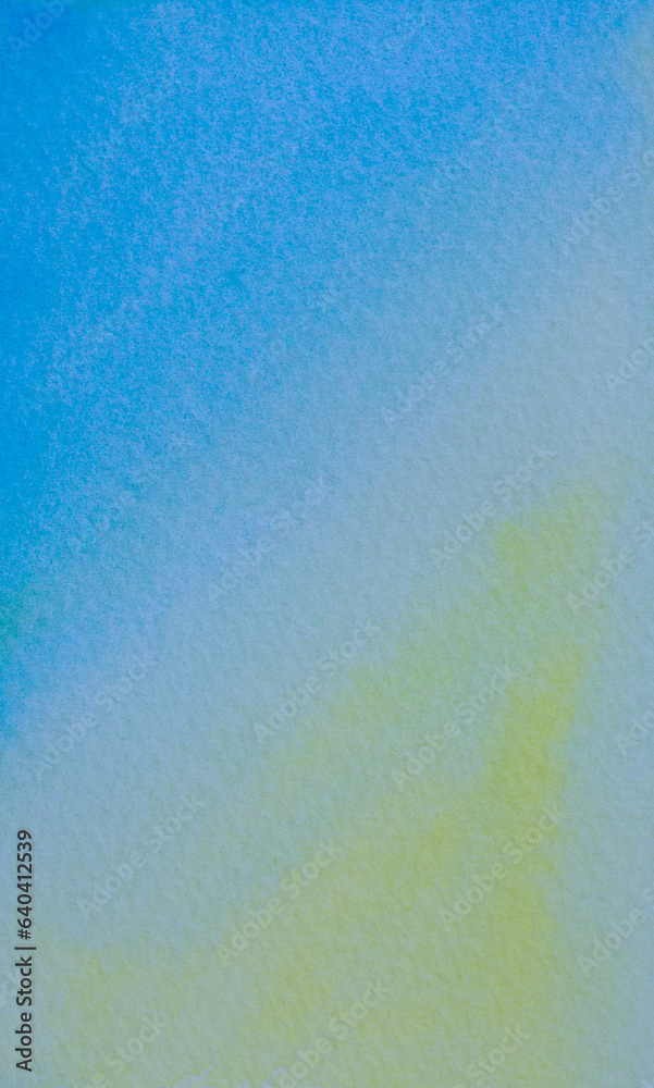 Fresh blue background painted in watercolor
