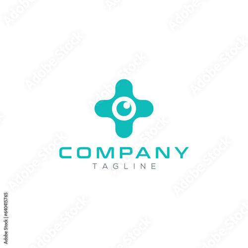 medical pharmacy eye logo design