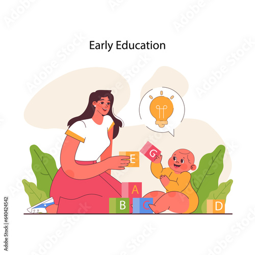 Child early development. Cognitive, physical and emotional skills development.