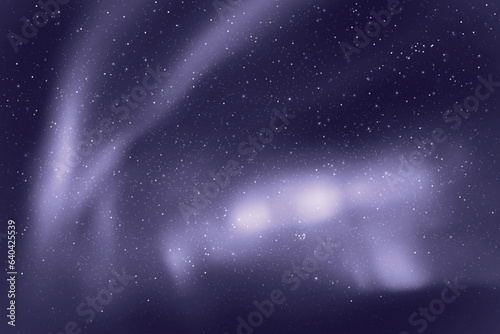 Northern lights, aurora borealis. Monochrome violet space background