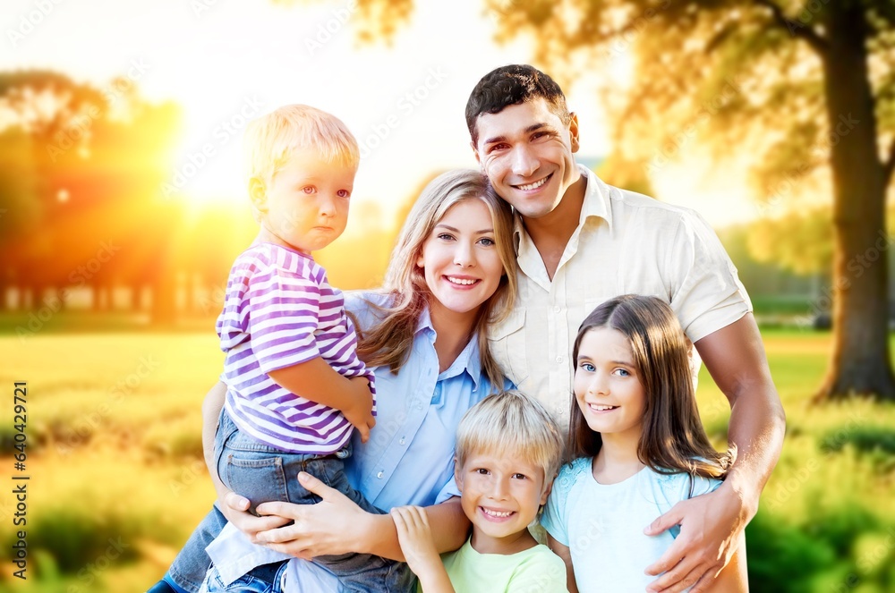 Happy family in a modern country house Happy family in a modern country house