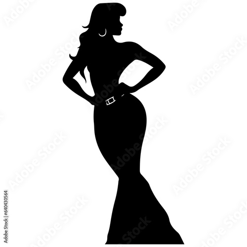 Silhouette of a beautiful girl