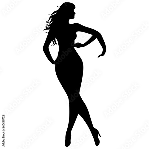 Silhouette of a beautiful girl