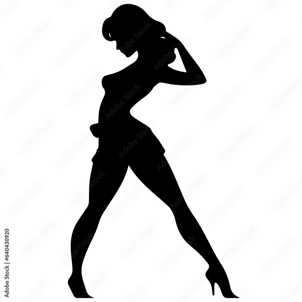 Silhouette of a beautiful girl Silhouette of a beautiful girl