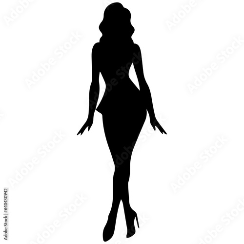 Silhouette of a beautiful girl