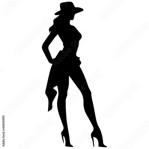 Silhouette of a beautiful girl