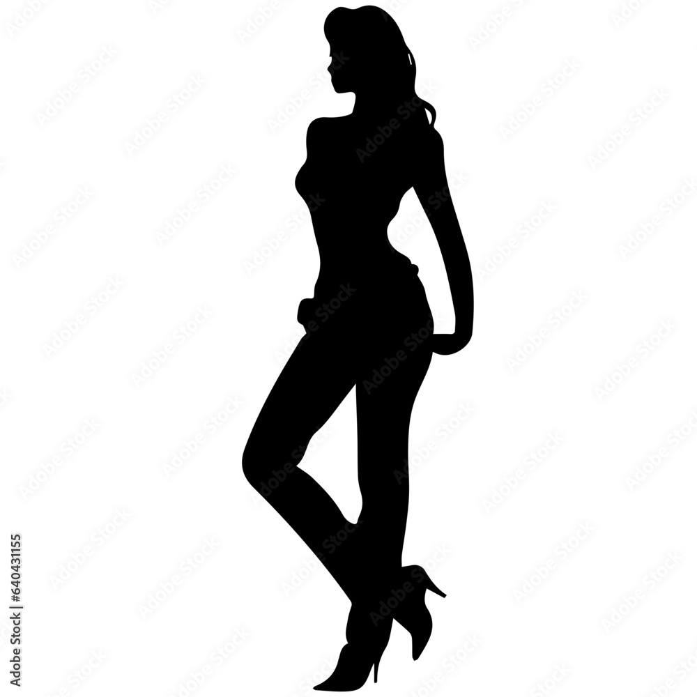 Silhouette of a beautiful girl Silhouette of a beautiful girl