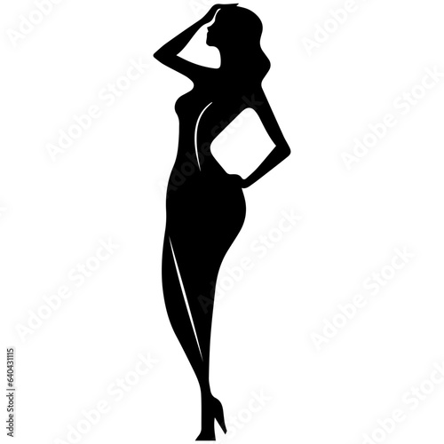 Silhouette of a beautiful girl