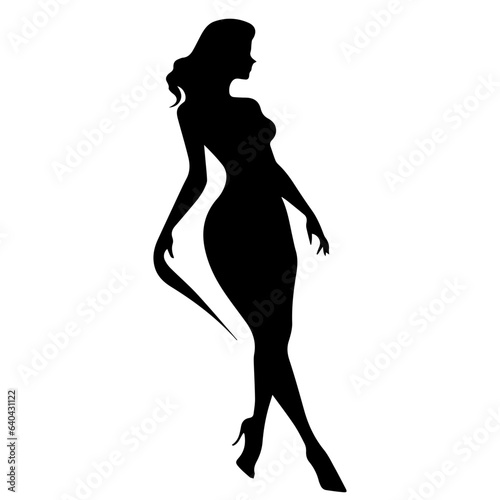 Silhouette of a beautiful girl