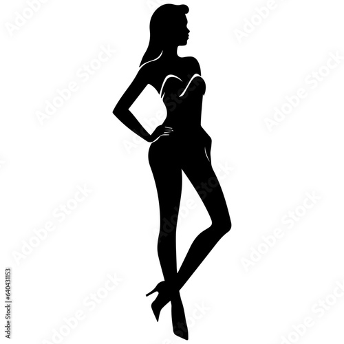 Silhouette of a beautiful girl