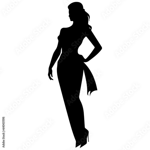 Silhouette of a beautiful girl
